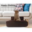 PaWz Pet Stairs Steps Ramp Portable Foldable Climbing Staircase Soft  Dog Brown