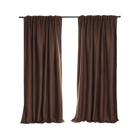 2X Blockout Curtains Curtain Blackout Bedroom 240cm x 230cm Stone