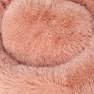 Pet Bed Cat Dog Donut Nest Calming Kennel Cave Deep Sleeping Pink M