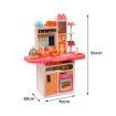 65 Pcs Kids Kitchen Play Set Pretend Cooking Toy Children Cookware Utensils Pink