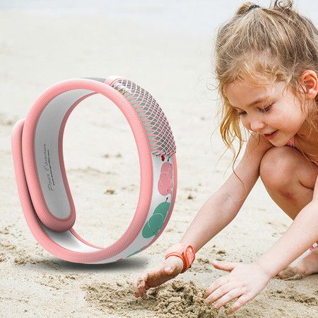 Mosquito Insect & Bug Repellent Wristband - Waterproof, Outdoor Pest Repeller Bracelet w/Natural Essential Oils (pink)
