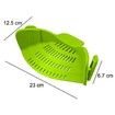 Kitchen Snap and Strain Strainer, Clip On Silicone Colander, Fits all Pots and Bowls  Lime Green