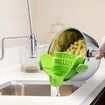 Kitchen Snap and Strain Strainer, Clip On Silicone Colander, Fits all Pots and Bowls  Lime Green