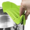 Kitchen Snap and Strain Strainer, Clip On Silicone Colander, Fits all Pots and Bowls  Lime Green