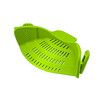 Kitchen Snap and Strain Strainer, Clip On Silicone Colander, Fits all Pots and Bowls  Lime Green