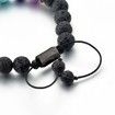 Kids Adjustable Lava Rock Beaded Stone Bracelet Essential Oil Diffuser for Aromatherapy Ideal for Anti-Stress or Anti-Anxiety Ages 6-13