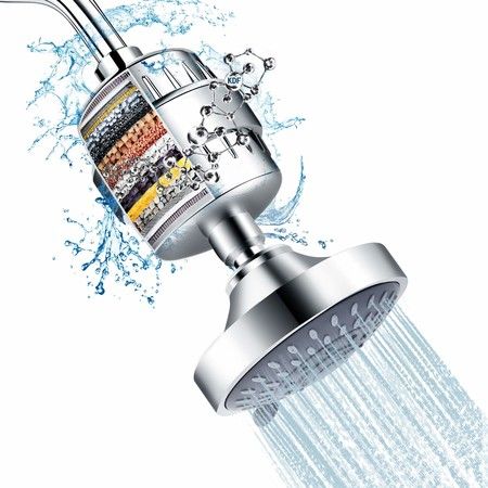 High Pressure Water Saving Softener Filtered Shower Head For Fixing Dry Skin & Hair Shower Head Led 7 Colour Changing 