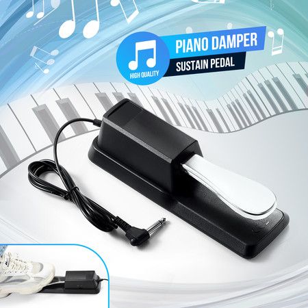 Universal Sustain Pedal for Electronic Keyboard Piano Organ Synth Damper Polarity Switch