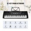 Melodic 61-Key Electronic Piano Keyboard LED 255 Timbres Rhythms Audio Input