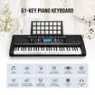 Melodic 61-Key Electronic Piano Keyboard 345 Timbres 40 Demo Songs Music Stand