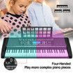 Melodic 61-Key Electronic Piano Keyboard 345 Timbres 40 Demo Songs Music Stand