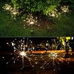 2x Solar Firework String Lights Garden Feature LED Light Sensor Night Lamp Warm White