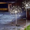 2x Solar Firework String Lights Garden Feature LED Light Sensor Night Lamp Cold White