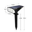 4x 40 LED Solar Powered Garden Lights Outdoor Security Sensor Spotlight