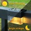 6 Pack Solar Deck Lights Led Solar Step Lights Outdoor Super Bright 10 lumens 2 Lighting Modes Acrylic Bubbles Warm White/Color Changin