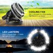 Portable LED Camping Lantern with Ceiling Fan - Hurricane Emergency Survival Kit