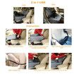 Waterproof Dog Bag Pet Car carrier Dog Car Booster Seat Cover Carrying Bags for Small Dogs Outdoor Travel (Beige)