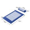 Acupressure Mat Yoga Massage Sit Lying Pain Stress Relax Blue 68 x 42cm