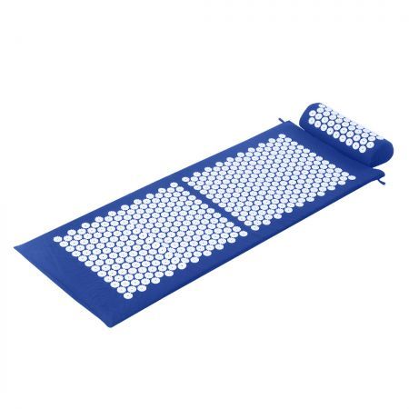 Acupressure Mat Yoga Massage Sit Lying Pain Stress Relax Blue 130 x 50cm