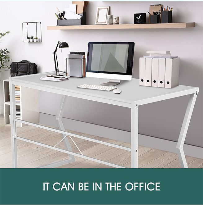K Shaped Computer Desk Home Office Desk Workstation Gaming Study ...