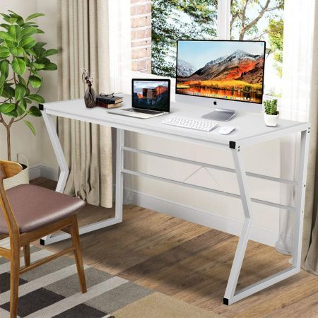 K Shaped Computer Desk Home Office Desk Workstation Gaming Study ...