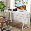 K Shaped Computer Desk Home Office Desk Workstation Gaming Study ...