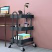 3 Tiers Kitchen Trolley Cart Grey