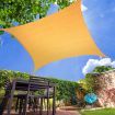 Sun Shade Sail Cloth ShadeCloth Canopy Outdoor Awning Cover Square Beige 3Mx3M