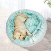 Pet Bed Cat Dog Donut Nest Calming Mat Soft Plush Kennel Teal XL