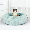 Pet Bed Cat Dog Donut Nest Calming Mat Soft Plush Kennel Teal XL