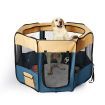 8 Panel Pet Playpen Dog Puppy Play Exercise Enclosure Fence Blue L