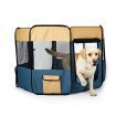 8 Panel Pet Playpen Dog Puppy Play Exercise Enclosure Fence Blue L