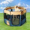 8 Panel Pet Playpen Dog Puppy Play Exercise Enclosure Fence Blue L