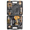 47Pcs 12V Cordless Drill Driver Set Household Hand Tool Kit w/ 2 Batteries