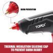 Topex 100W Hot Glue Gun Fast Preheating w/ 10 PCs Premium Glue Sticks