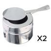 2X 9L Stainless Steel Chafing Food Warmer Catering Dish Full Size