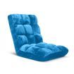 Floor Recliner Folding Lounge Sofa Futon Couch Folding Chair Cushion Blue