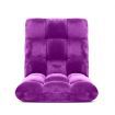 Floor Recliner Folding Lounge Sofa Futon Couch Folding Chair Cushion Purple