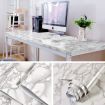 Grey Faux Marble Peel and Stick Countertops 24" x 118" White Gray Marble Counter Top Covers Peel and Stick Wallpaper