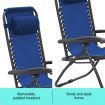 Zero Gravity Reclining Deck Chair - Blue