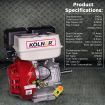 Kolner 13hp 25.4mm Horizontal Key Shaft Q Type Petrol Engine - Recoil Start