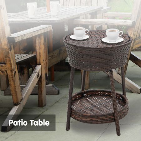 mini rattan table