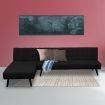 Sarantino 3-Seater Corner Sofa Bed Lounge Chaise Couch - Black
