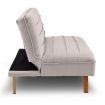 Sarantino 3 Seater Modular Linen Fabric Sofa Bed Couch Futon - Beige