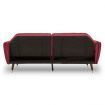 Sarantino Faux Velvet Sofa Bed Couch Furniture  Suite Seat Burgundy