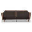 Sarantino Faux Leather Sofa Bed Couch Furniture Lounge Seat Brown