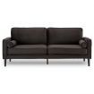 Sarantino Faux Velvet Sofa Bed Couch Furniture Lounge Suite - Black