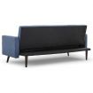 Sarantino 3 Seater Modular Linen Fabric Bed Sofa Couch Armrest Blue