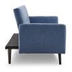 Sarantino 3 Seater Modular Linen Fabric Bed Sofa Couch Armrest Blue