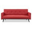 Sarantino 3 Seater Modular Linen Fabric  Bed Sofa Armrest Red